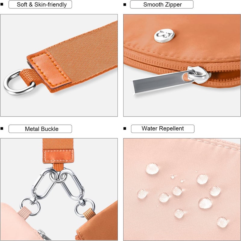 Babysun Mini Zip Around Dual Pouch Wristlet With 2 Straps Wristlet Keychain Wallet for Women Coin Purse Small Cute for Teen Girl - Image 5